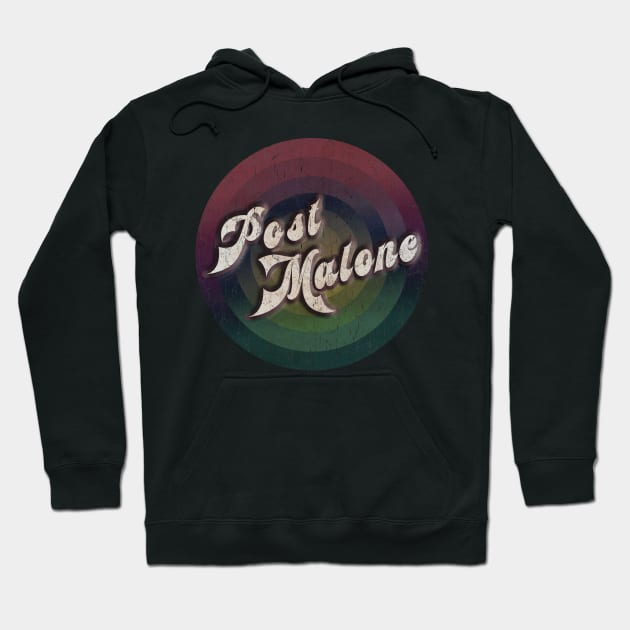 retro vintage circle Post Malone Hoodie by NamaMarket01